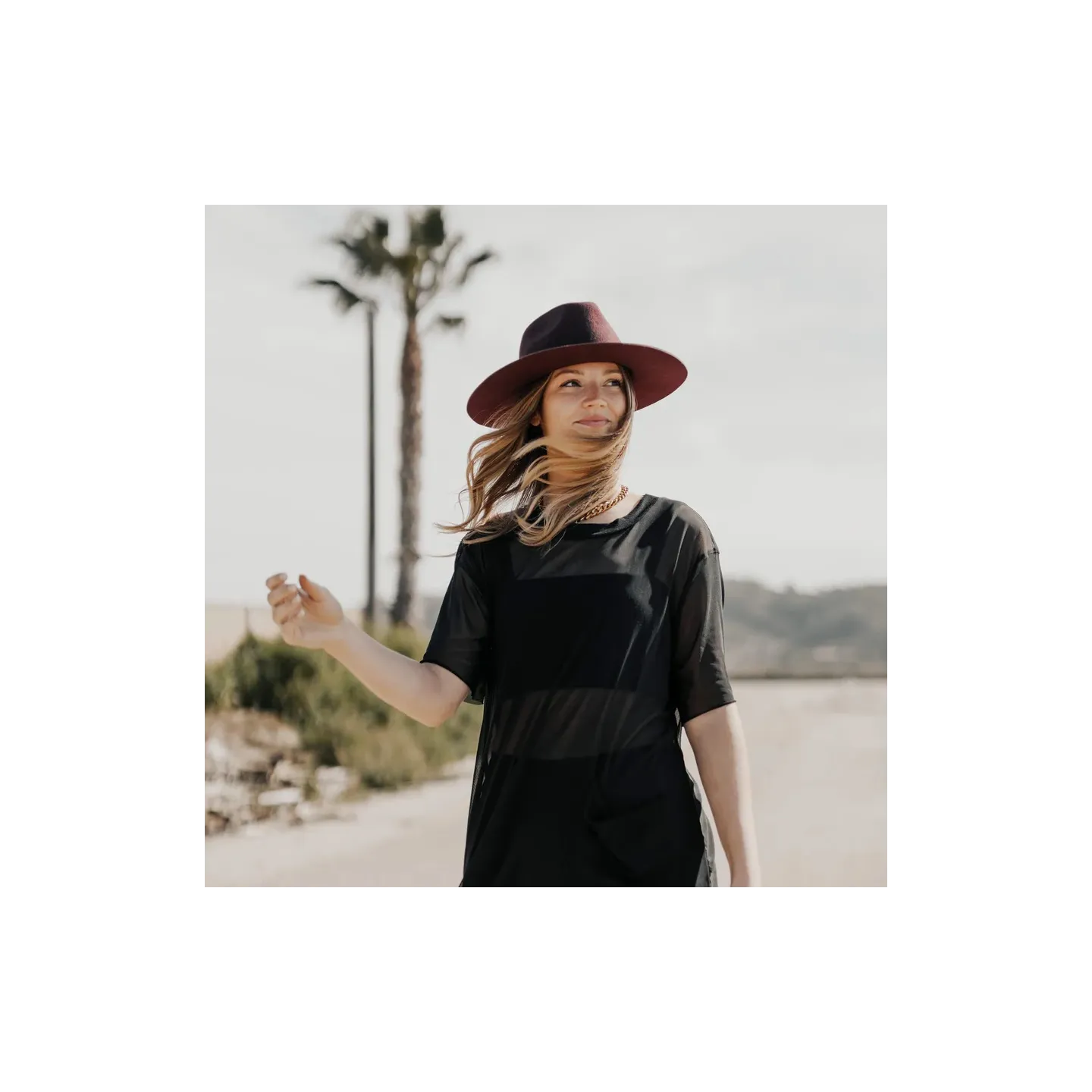 Chapeau Fedora Plum Feutre Bordeaux - Head'n Home