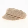 Gavroche sheepskin-effect cap in powder pink - Traclet