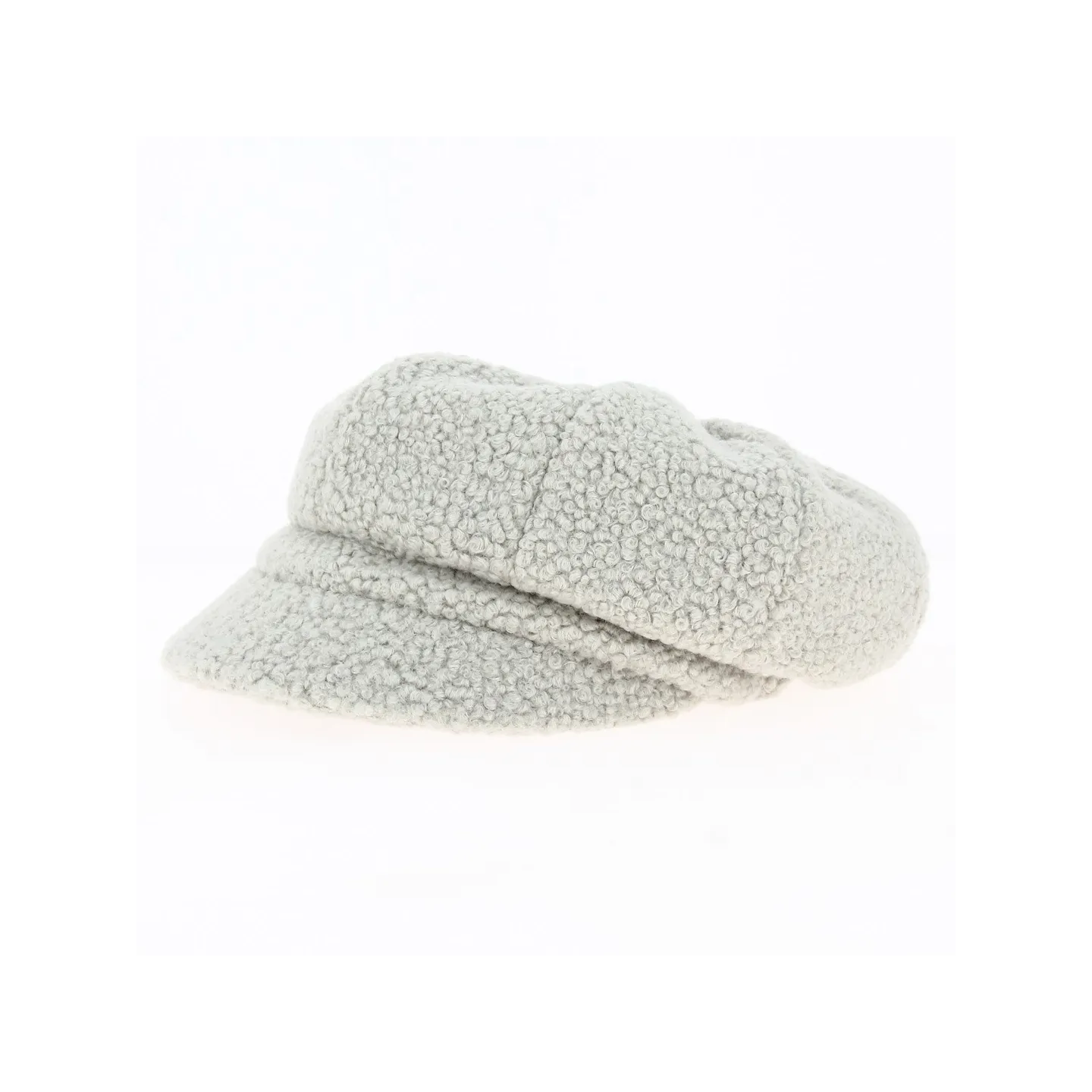 Gavroche sheepskin-effect cap in pearl grey - Traclet