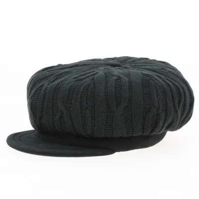 Casquette Gavroche Helsinki Tricot Noir - Traclet