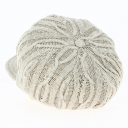 Newsboy Cap Helsinki Knit Beige - Traclet