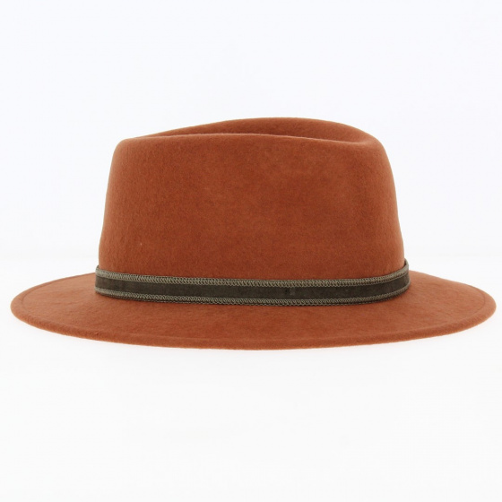 Chapeau Traveller Jordi Feutre Laine Brique - Traclet Chapeau Traveller Jordi Feutre Laine Brique - Traclet
