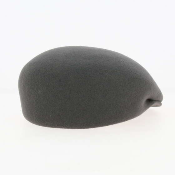 Delys Cambered Cap Grey Wool Felt - Traclet