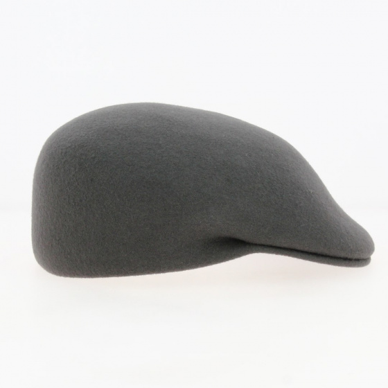 Delys Cambered Cap Grey Wool Felt - Traclet