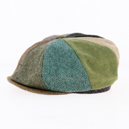 Patchwork Irish cap with brim - Hanna hats