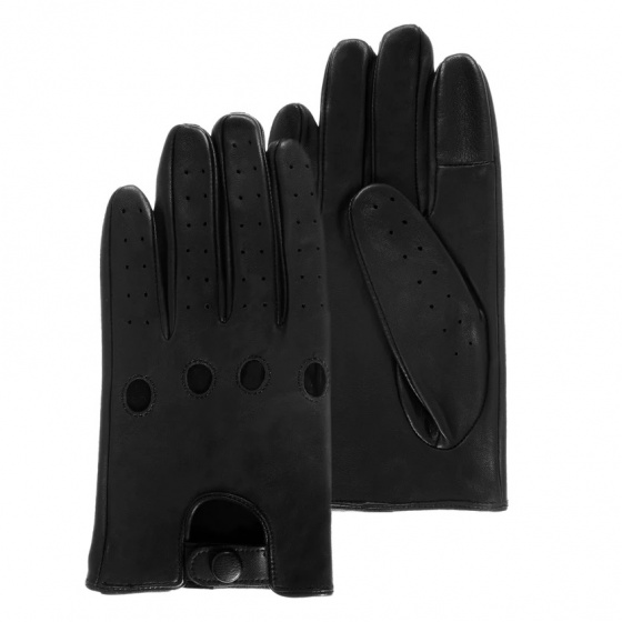 Black Lamb Leather Driving Gloves - Glove story Reference : 6599 ...