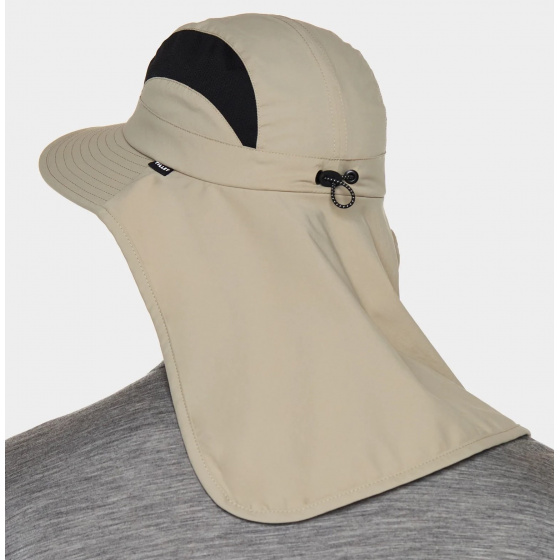 Recycled Fabric Cap with Neck Cover Taupe UPF50+ - Tilley