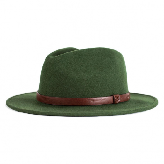 Chapeau Fedora Messer Feutre Laine Vert - Brixton