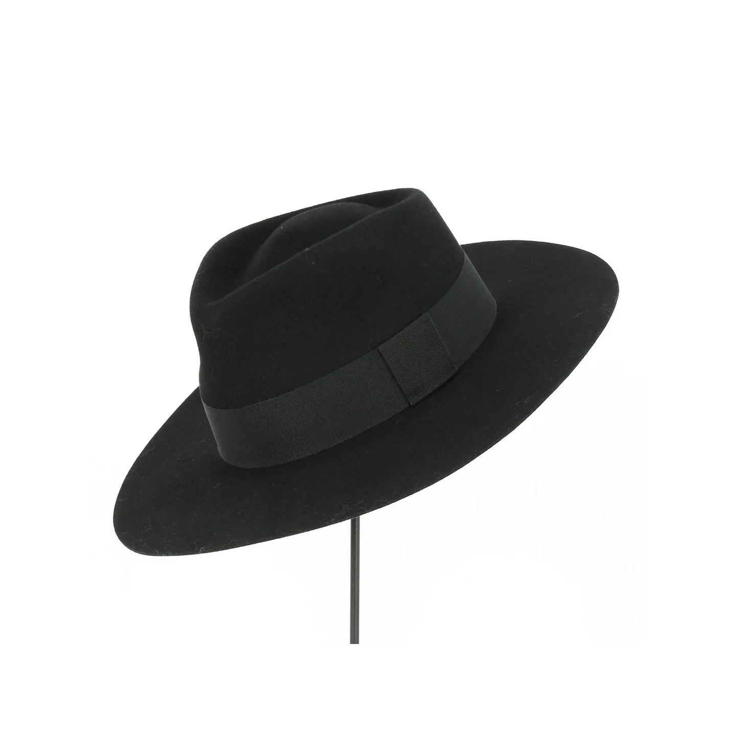 Chapeau Fedora Grand Bord "The Mirage" Noir - Traclet