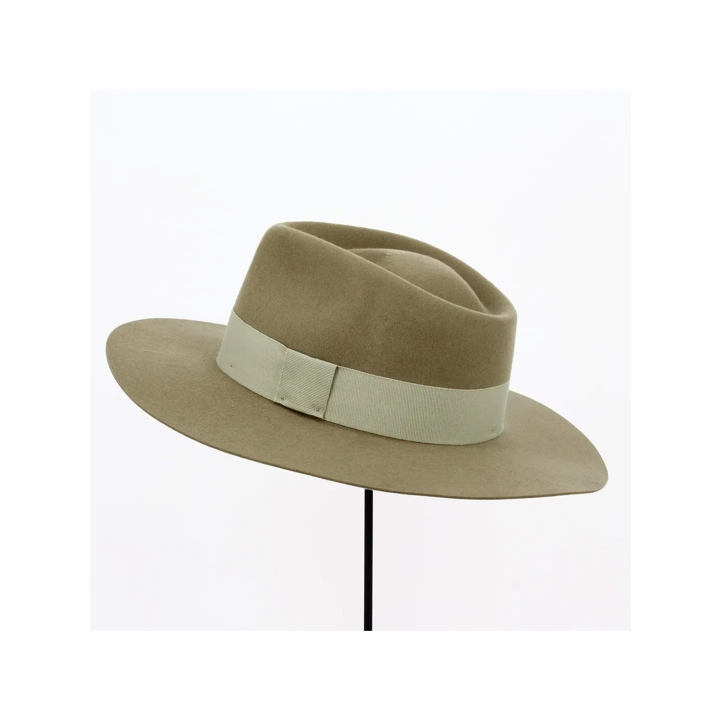 Chapeau Fedora Grand Bord "The Mirage" Taupe - Traclet