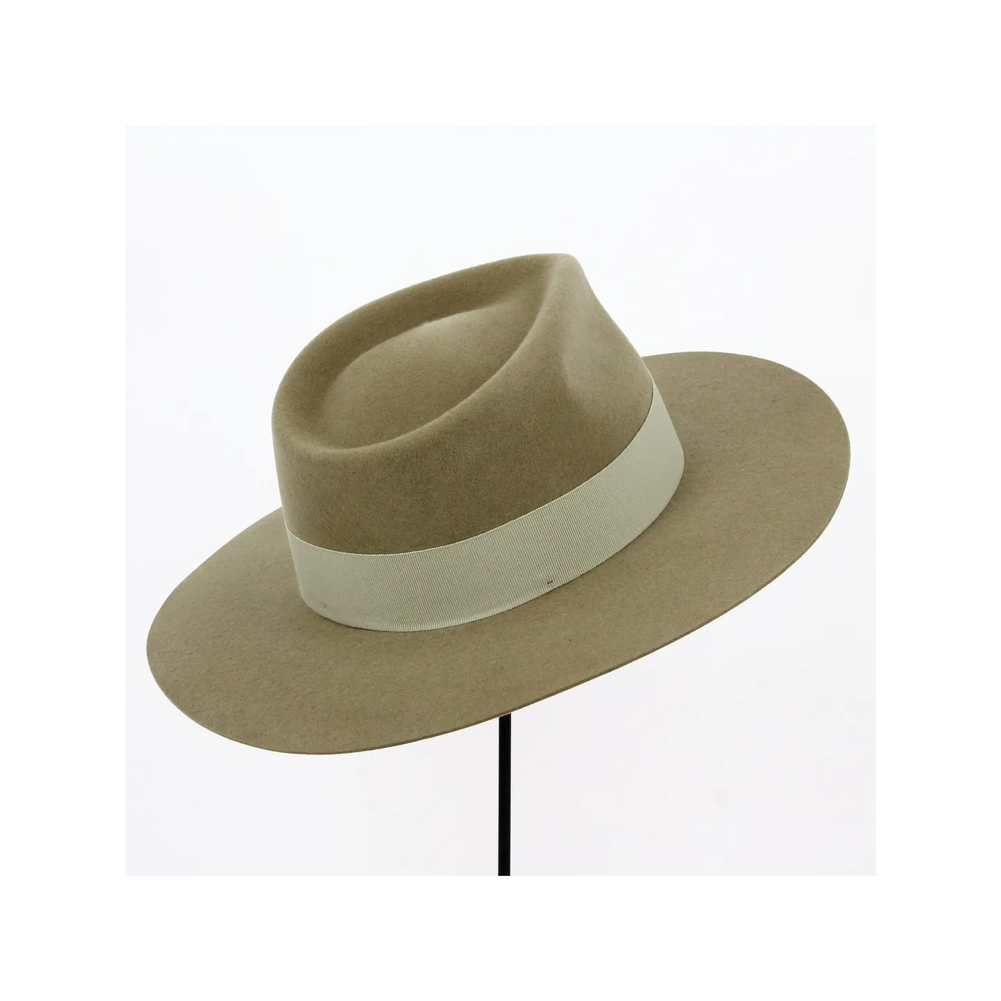 Chapeau Fedora Grand Bord "The Mirage" Taupe - Traclet