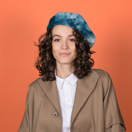 Tie Dye Basque Beret Petroleum Blue - Kopka