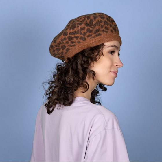 Leopard Brick Beret - Kopka