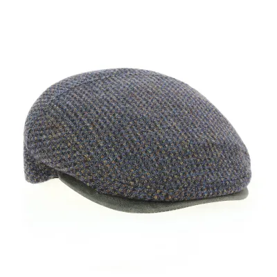 Rainbow Wool & Leather Flat Cap - Traclet