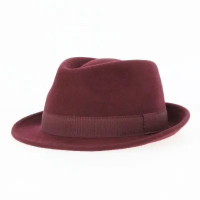 Trilby Romans Hat Felt Wool Bordeaux - Traclet