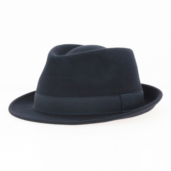 Traclet Navy Wool Felt Trilby Hat Romans