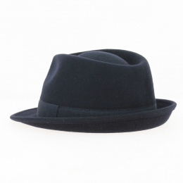 Romans Wool Felt Trilby Hat Navy - Traclet