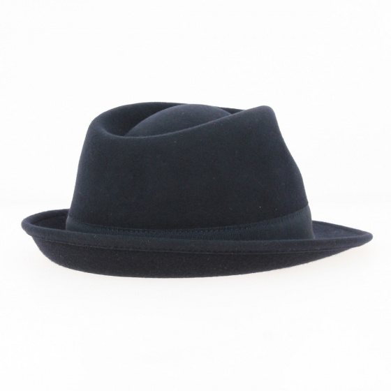 Trilby Romans Hat Wool Felt Navy - Traclet