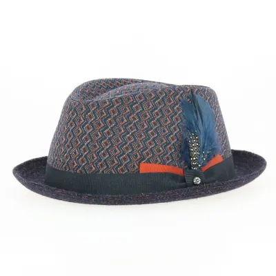Chapeau Trilby Léon Marine - Traclet