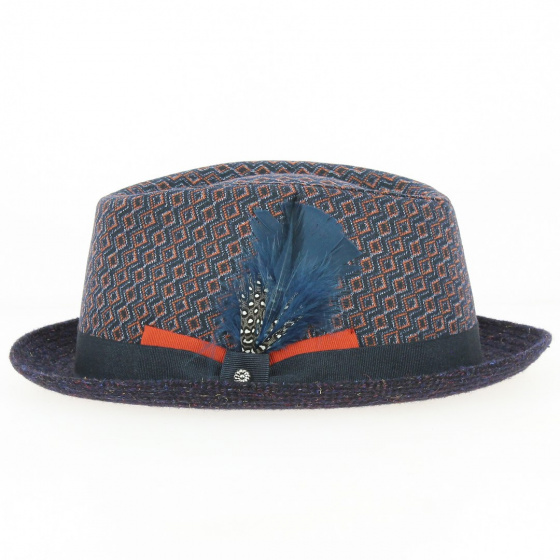 Chapeau Trilby Léon Marine - Traclet