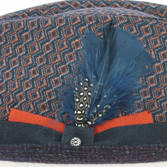 Chapeau Trilby Léon Marine - Traclet
