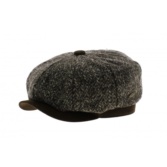Navy Wool 8-Panel Cap - Traclet