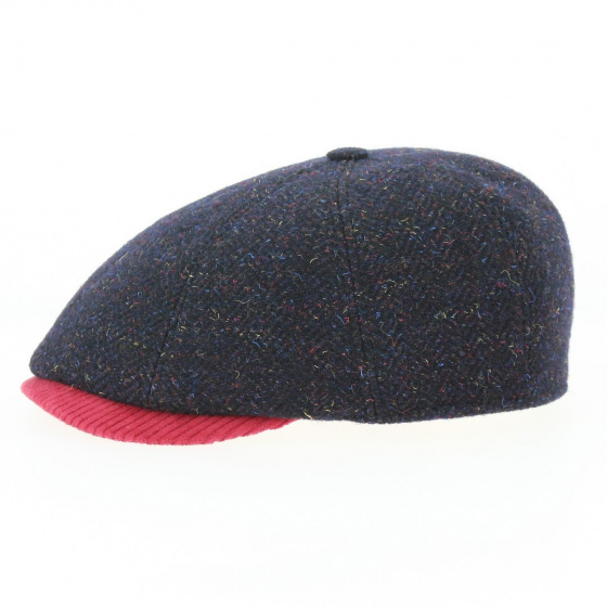 8 rib Navy Wool cap - Traclet
