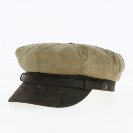 Marlon Cotton Taupe Newsboy Cap - Aussie Apparel