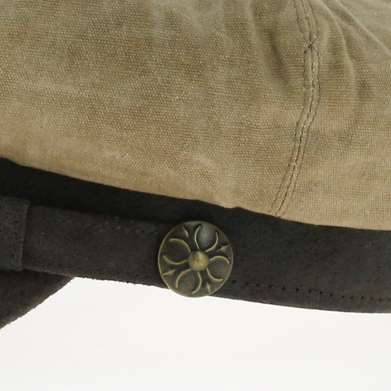 Marlon Cotton Taupe Newsboy Cap - Aussie Apparel