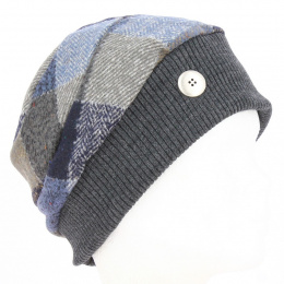 Grey wool cap with button - Traclet