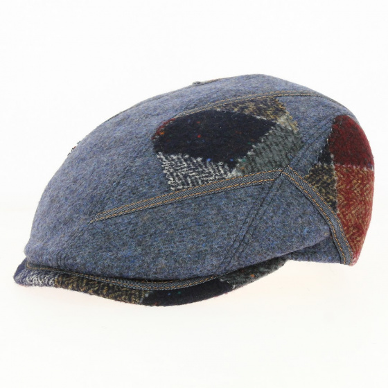 Daffy Wool Spider Blue Flat Cap - Traclet