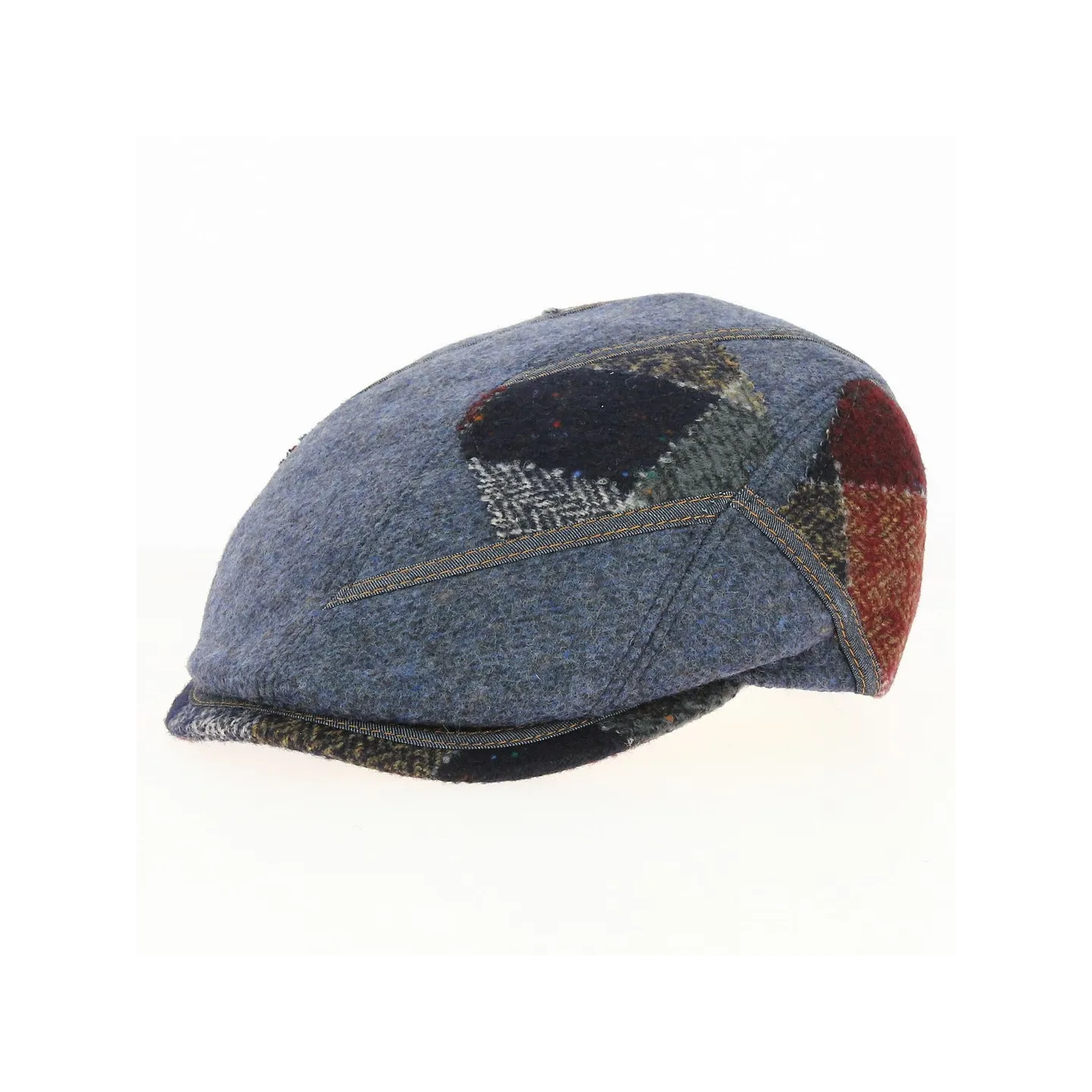 Daffy Wool Spider Blue Flat Cap - Traclet