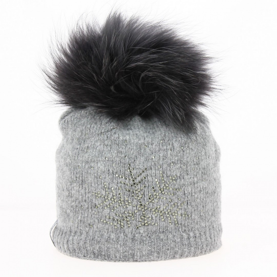 Lara Lurex Grey Beanie - Kristo