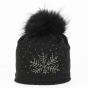 Lara Lurex Beanie Black - Kristo