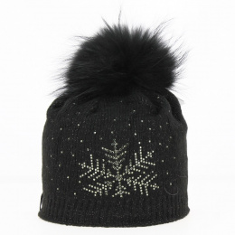 Lara Lurex Beanie Black - Kristo