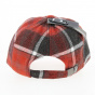 Baseball Strapback cap Wool plaid red - Traclet