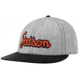 Retro Script Grey Snapback Cap - Stetson