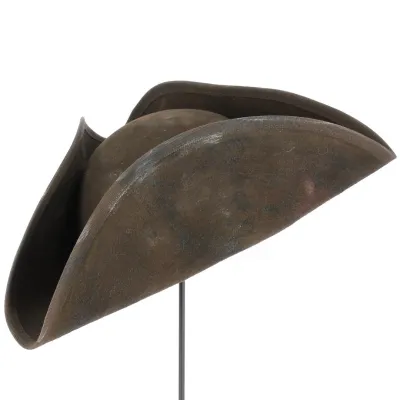 Grand Tricorne Effet Vieilli Marron - Traclet Référence : 17389 | Chapellerie Traclet