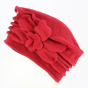 Toque Vailly Polaire Fleur rouge - Traclet