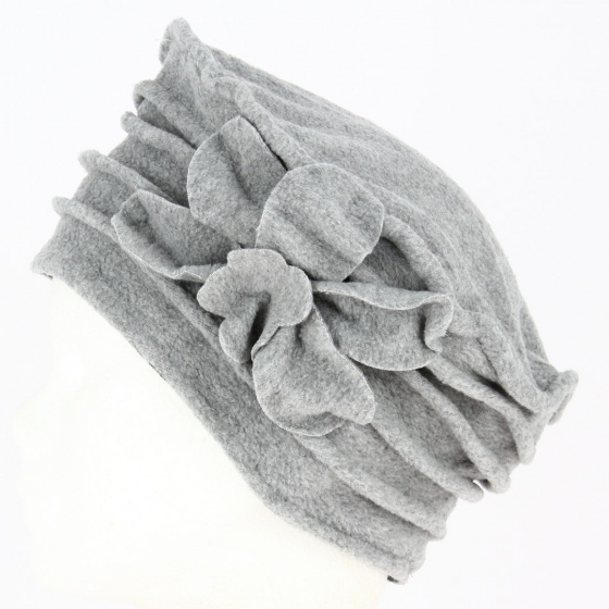 Toque Vailly Polaire Fleur light grey - Traclet Toque Vailly Polaire Fleur light grey - Traclet