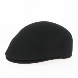 Cambered Cap Felt Wool Black - Traclet