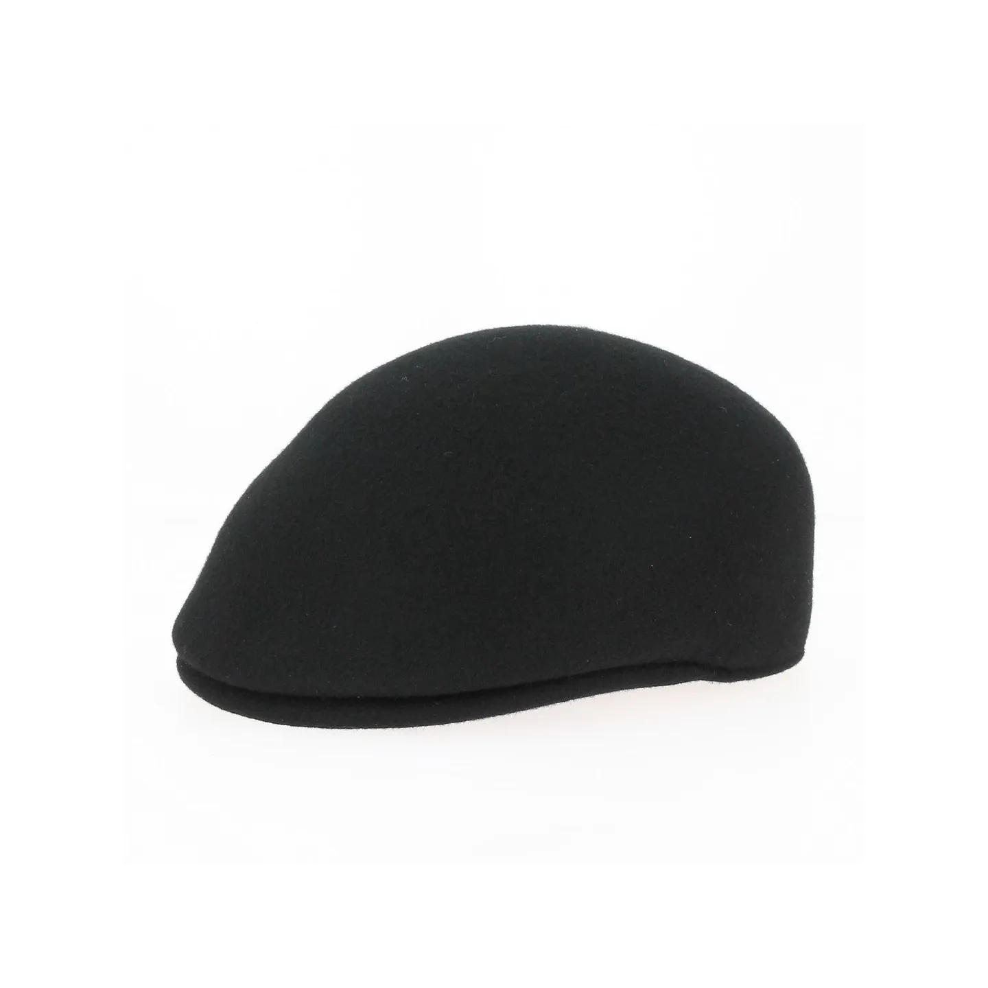 Cambered Cap Felt Wool Black - Traclet