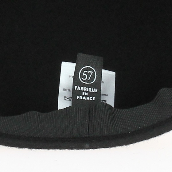 Casquette Bombée Feutre Laine Noir - Traclet