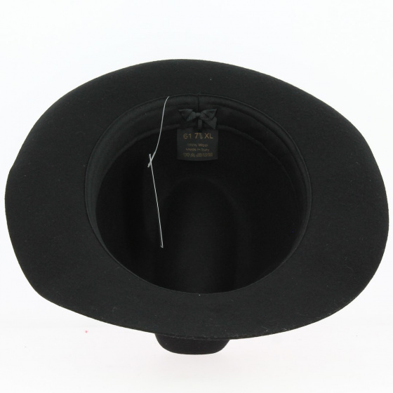 Fedora Pistoia Black Wool Felt Hat - Traclet