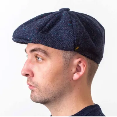 Casquette Gatsby Barco Laine Chevron Marine - Hatman