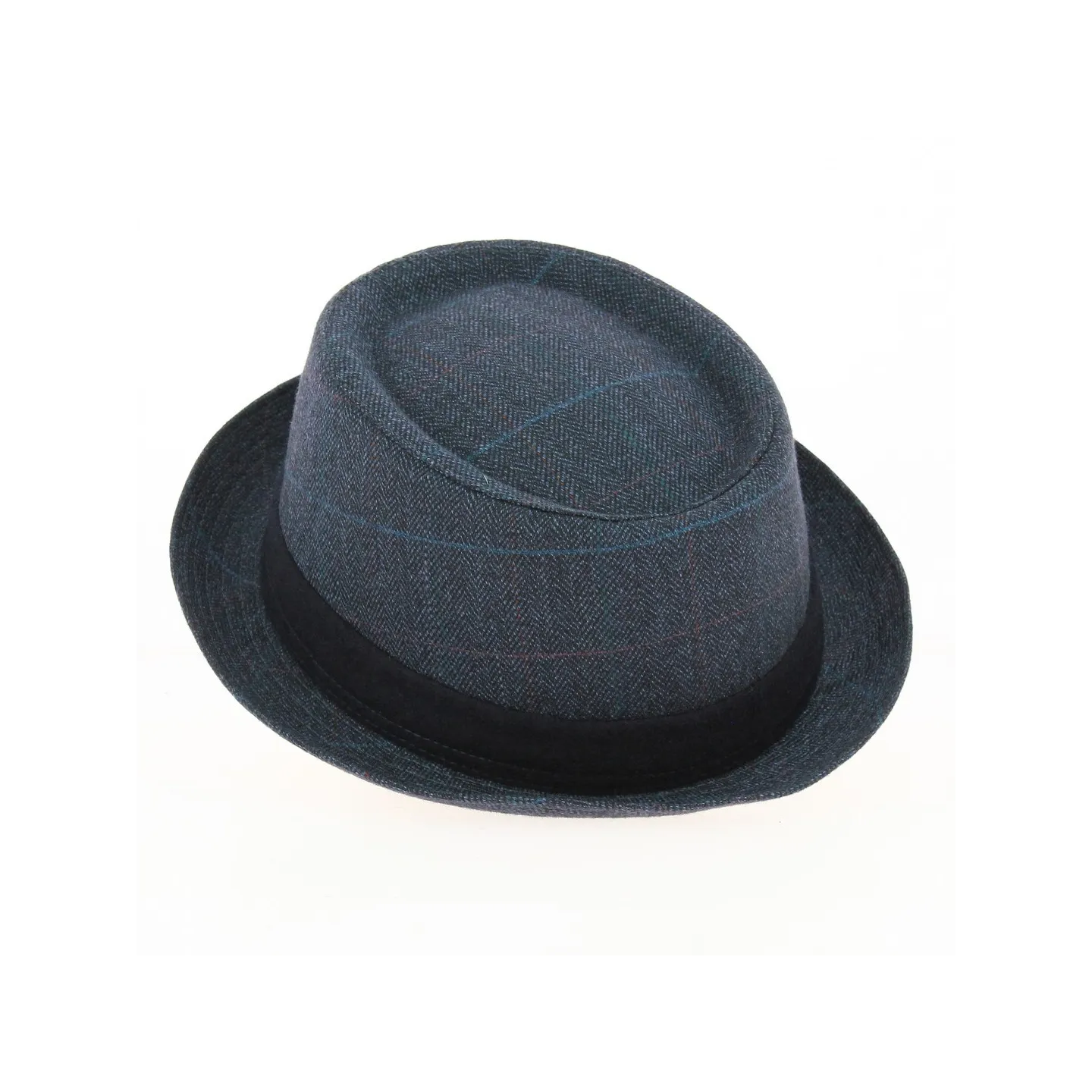Chapeau Porkpie / Trilby Bleu - Guerra