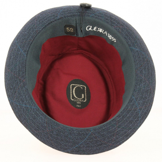 intérieure Chapeau Porkpie / Trilby Bleu - Guerra intérieure Chapeau Porkpie / Trilby Bleu - Guerra