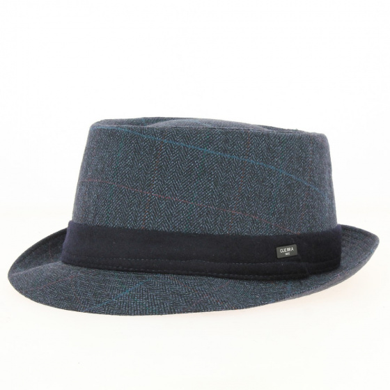 Chapeau Porkpie / Trilby Bleu - Guerra Chapeau Porkpie / Trilby Bleu - Guerra