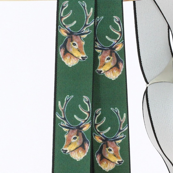 Deer motif hunter suspenders - Traclet