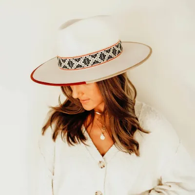 Chapeau Fedora Fazenda Feutre blanc - Head'n Home
